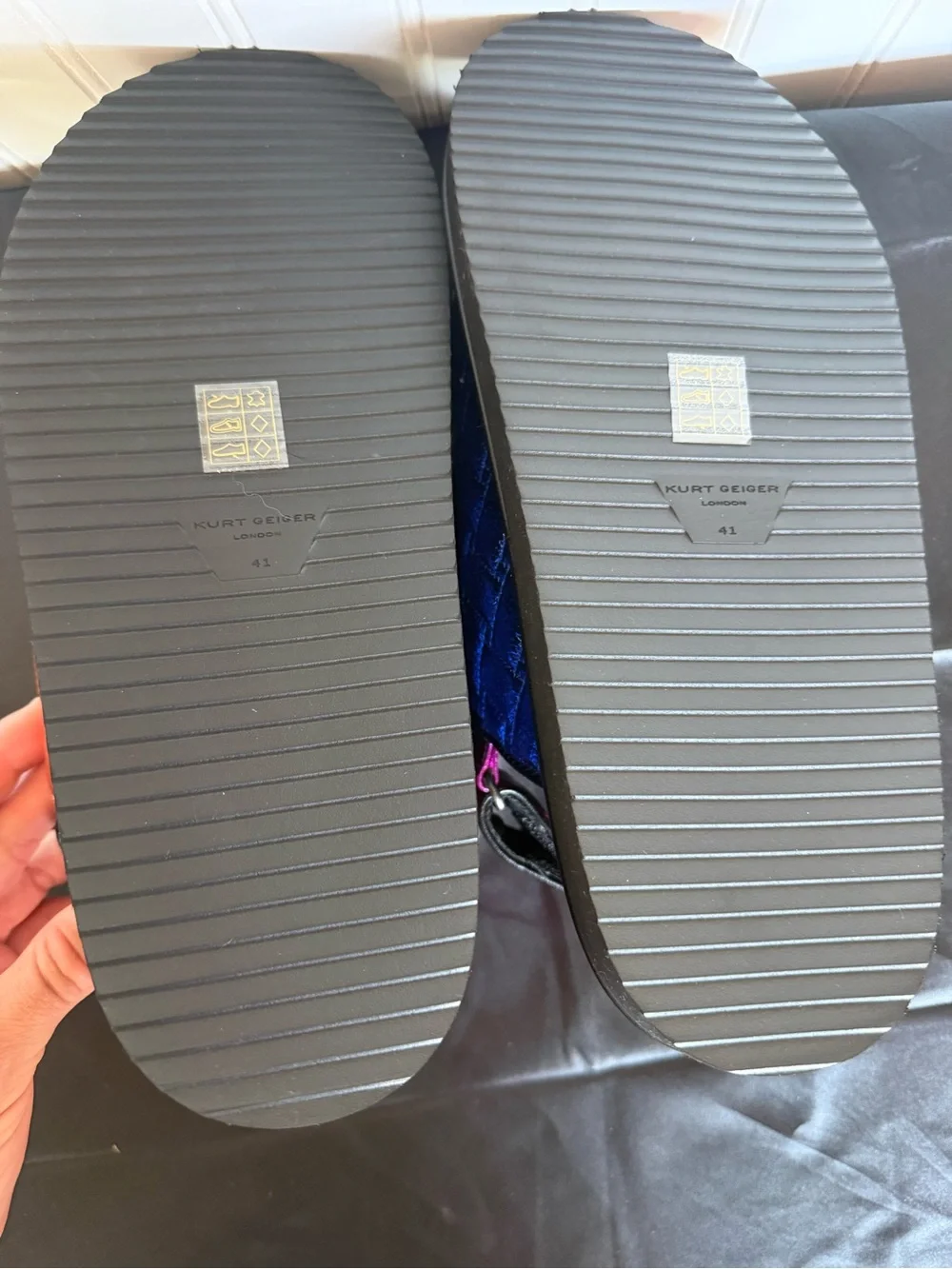Kurt Geiger Orson Metallic Rainbow Leather Sandals Size 10 EU 41 NIB women’s